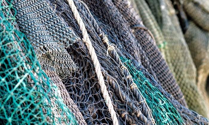 Una red de pesca secndose al sol