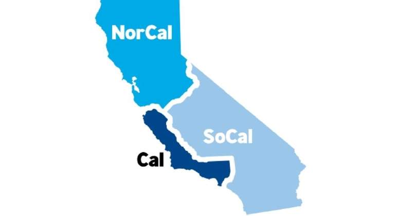 Así quedaría California si se divide en tres estados, una propuesta que se votará en noviembre