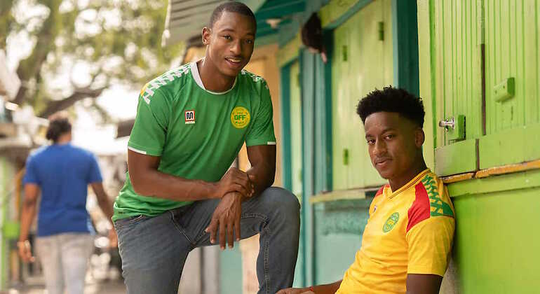 La camiseta de la selección de Guyana de Meyba