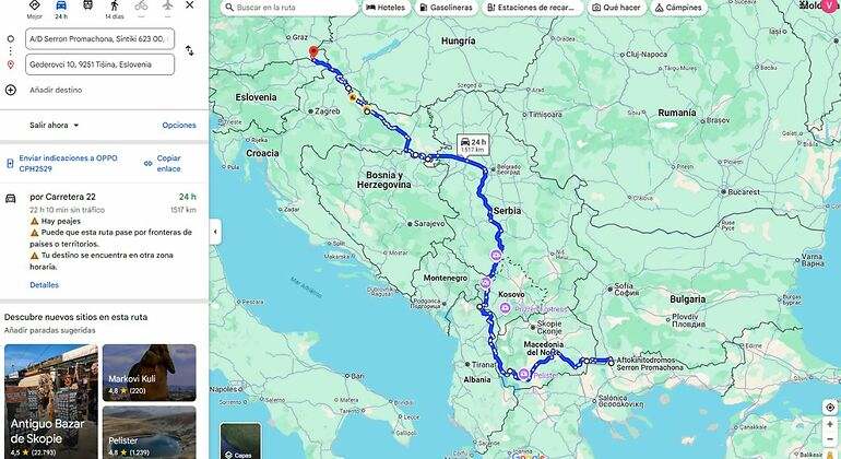 La ruta que recorre media europa