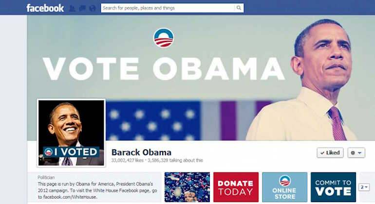 Perfil de Obama en Facebook.