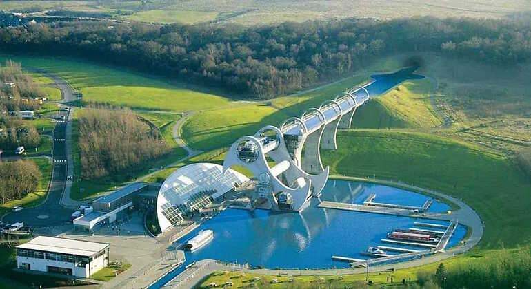 Imagen panorámica de la rueda de Falkirk