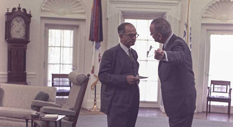 Fulbright y Johnson en la Casa Blanca