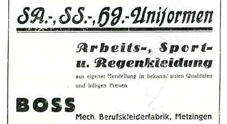 Cartel de producción de los uniformes nazis