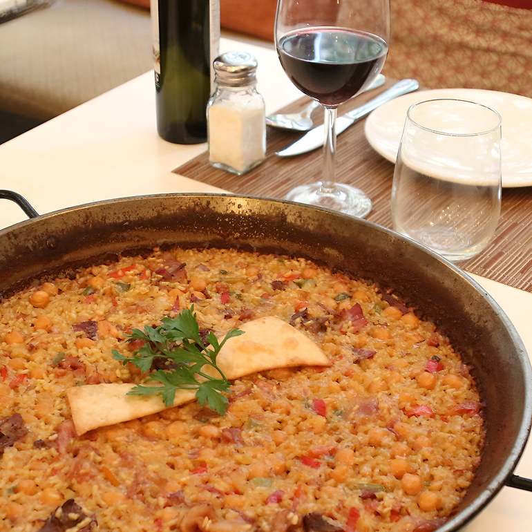 arroz meloso madrileño a base de cocido