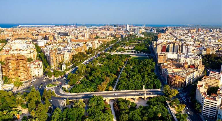 Vistas aéreas del parque de Valencia